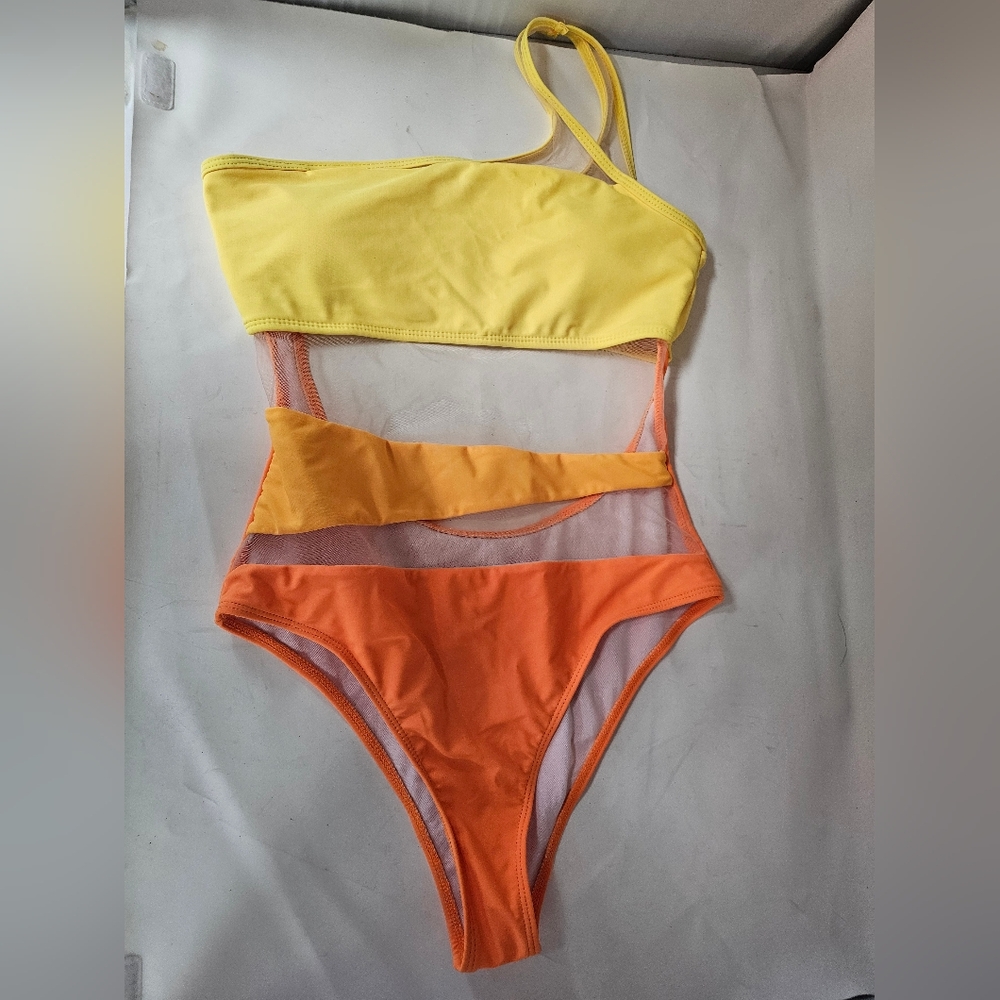 Yellow and Orange Bikini Set